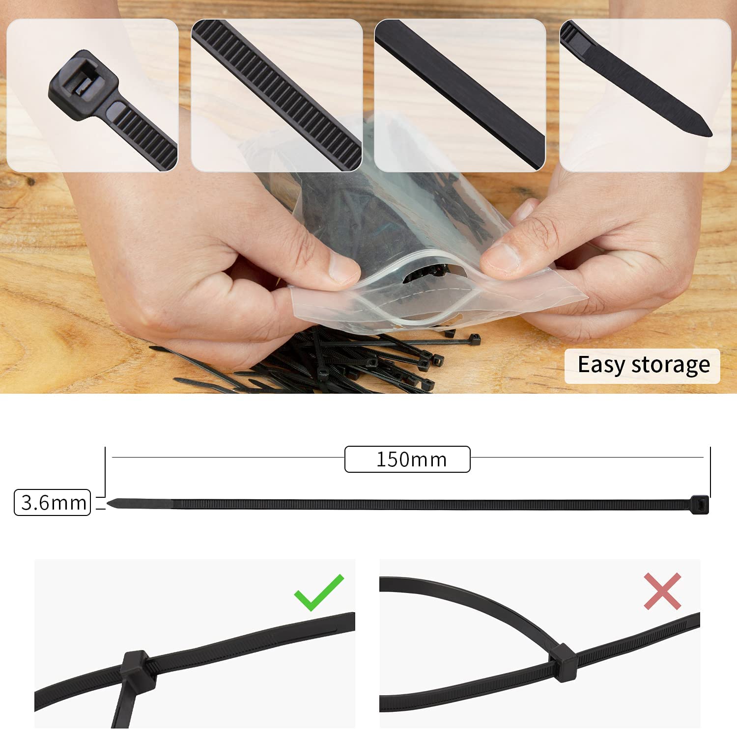 Stainless Steel Epoxy Coated Cable Ties Can be released for repeated